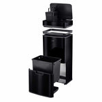 75l Sensor Recycling Bin With Food Caddy & 25 Bin Biodegradable Bags | 75L | Black