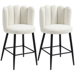 Breakfast Barstools With Backs Cream Set Of 2