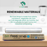 Compostable Cling Film Without The Plastic - Recycled Packaging - 30cm X 30m | Set of 1 | Clear
