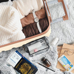 55x35x25cm Lightweight Suitcase - Cabin Carry On - Hard Shell - 4 Wheels Overhead Luggage | Cabin | Cream