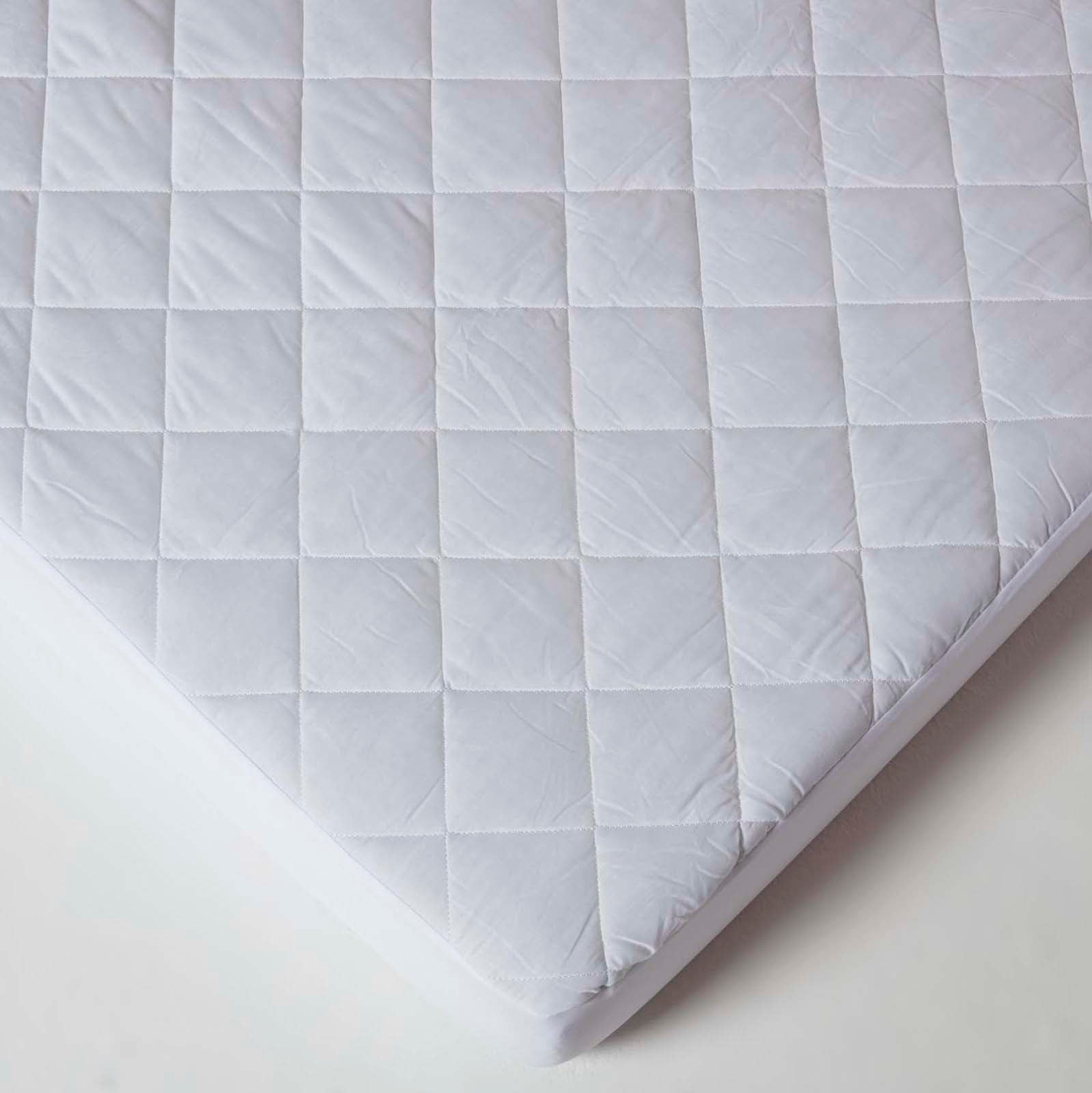 Cot Bed Quilted Waterproof Mattress Protector, Pack Of 2 | 70 x 140cm | White