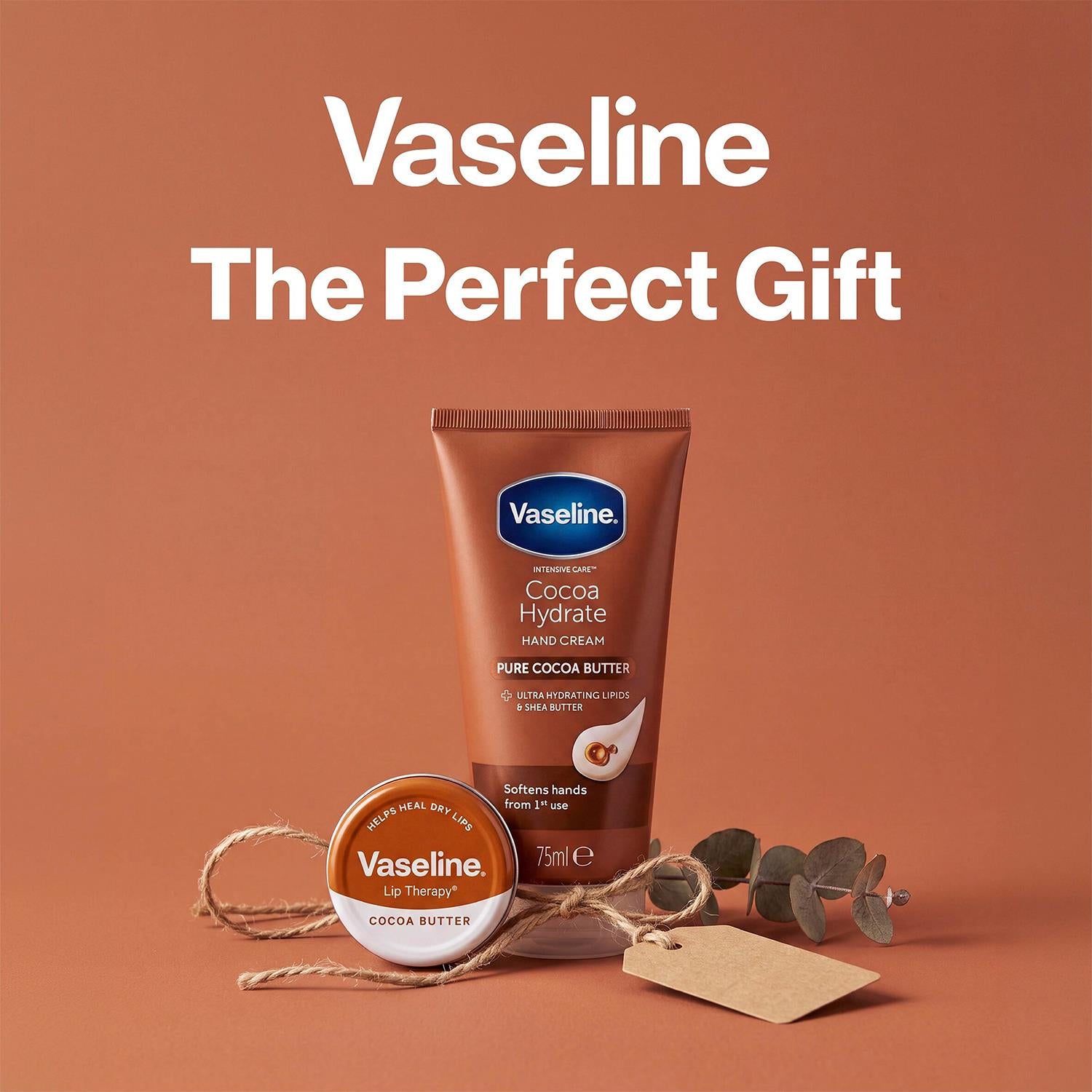 Vaseline Cocoa Treats Beauty Bag Gift Set: Cream & Lip Balm