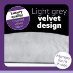 J Shaped Pregnancy Pillow, 140x70x20cm Shredded Memory Foam Full Body Maternity Cushion For Sleeping | J Shape | Light Grey