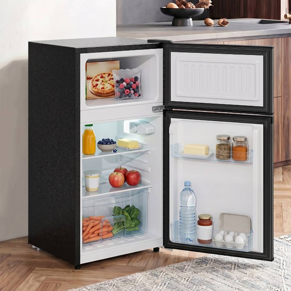89l Freestanding Top Freezer Fridge | Black