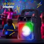 Wicked Gizmos Karaoke Speaker Portable Bluetooth With Led Disco Lights And Mic