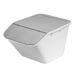 Collect Stack-it Multipurpose Storage Bin With Lid | Medium | White