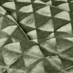 Geometric Triangle Velvet Throw | 130cm x 160cm | Sage Green