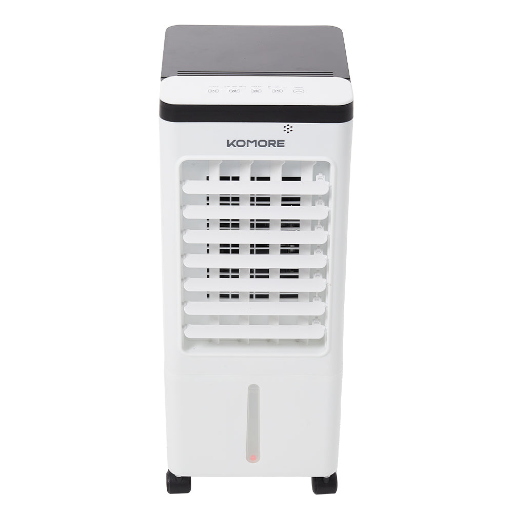 8L Portable Evaporative Air Cooler with Remote Control, 3-Speed Air Cooling Fan, Oscillation, Timer, Ice Packs & Wheels