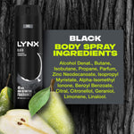 Xxl Black 48-hour High Definition Fragrance Body Spray Deodorant, 3x 250ml