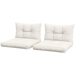 2pc Outdoor Seat Cushion For Patio Furniture | White