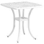 Cast Aluminium Bistro Table W/ Umbrella Hole | White