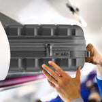 55x35x20cm Lightweight 4 Wheel Cabin Carry On Suitcase Overhead Case Approved For 100+ Airlines With Integrated Tsa Lock | 55 x 35 x 20cm | Charcoal