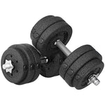 30kg Adjustable Dumbbells Weight Set | Black