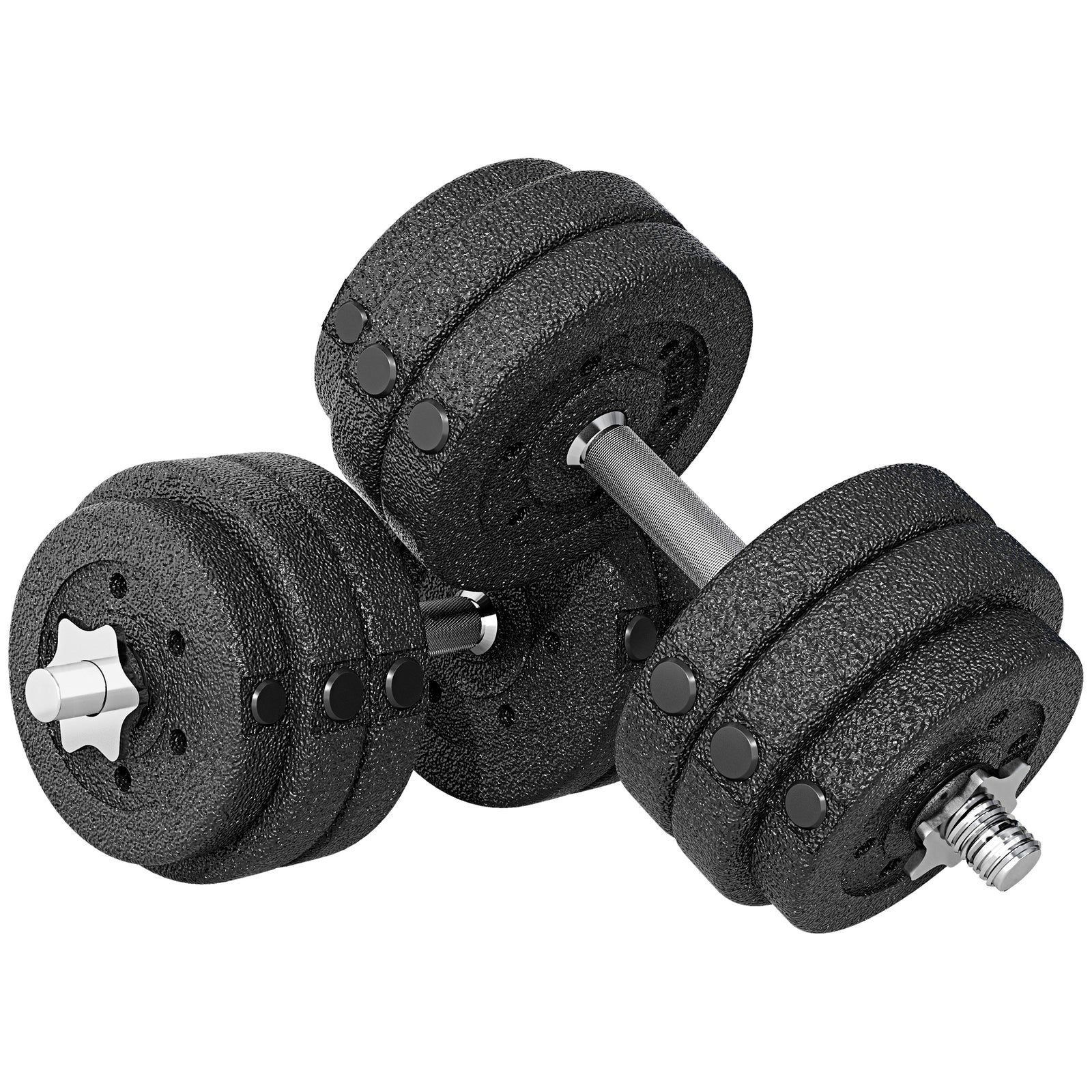 30kg Adjustable Dumbbells Weight Set | Black