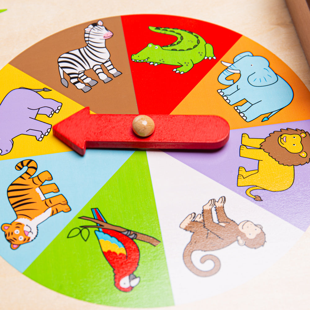Wooden Animal Shut The Box Game, Traditional Board Game