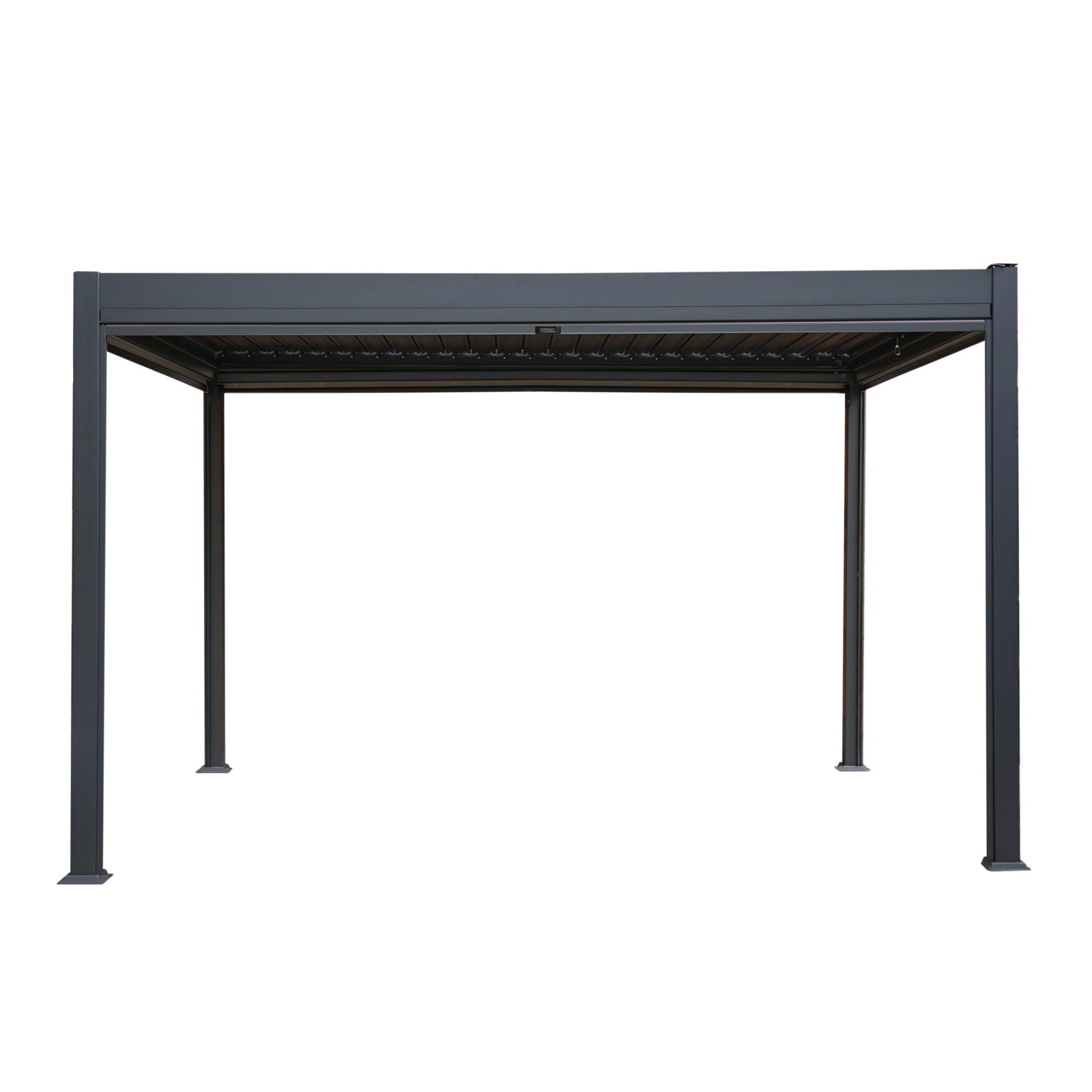 Aluminium Pergola With Anthracite Blinds | 3m x 4m | Anthracite