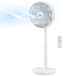 Pedestal Fan With Oscillating, Tilt, Adjustable Height Timer | One Size | White