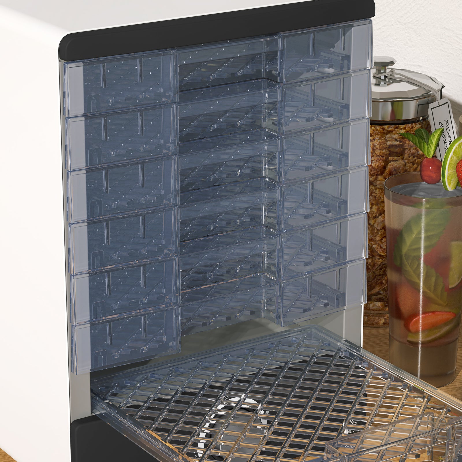 Food Dehydrator With 7 Stainless Steel Tray, For Fruit, Meat