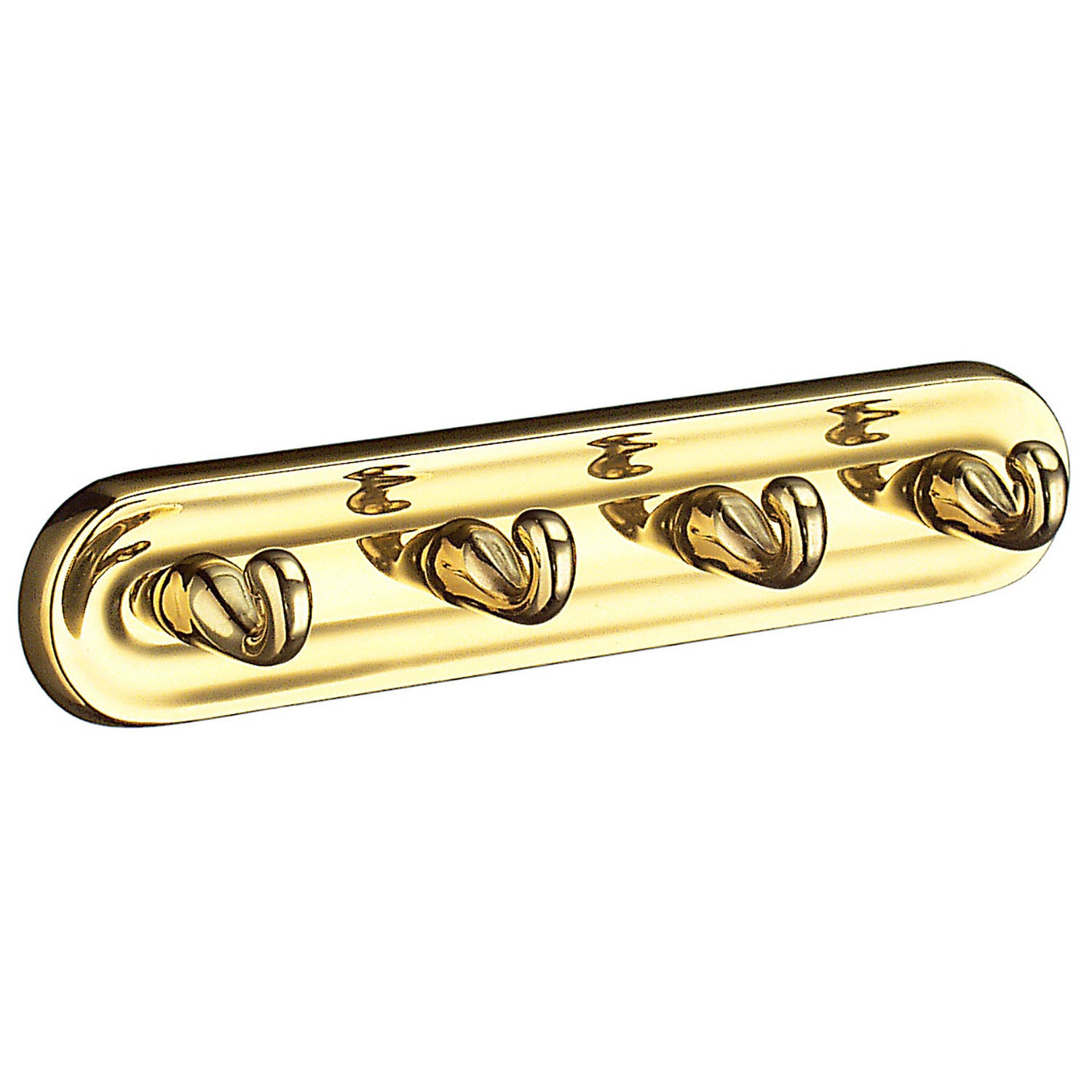 Towel Hooks Wall Mounted Storage Non-rust Brass Core | Quadruple | Polished Brass