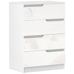 4 Drawer Chest Of Drawers For Bedroom, 60 X 40 X 85cm, White