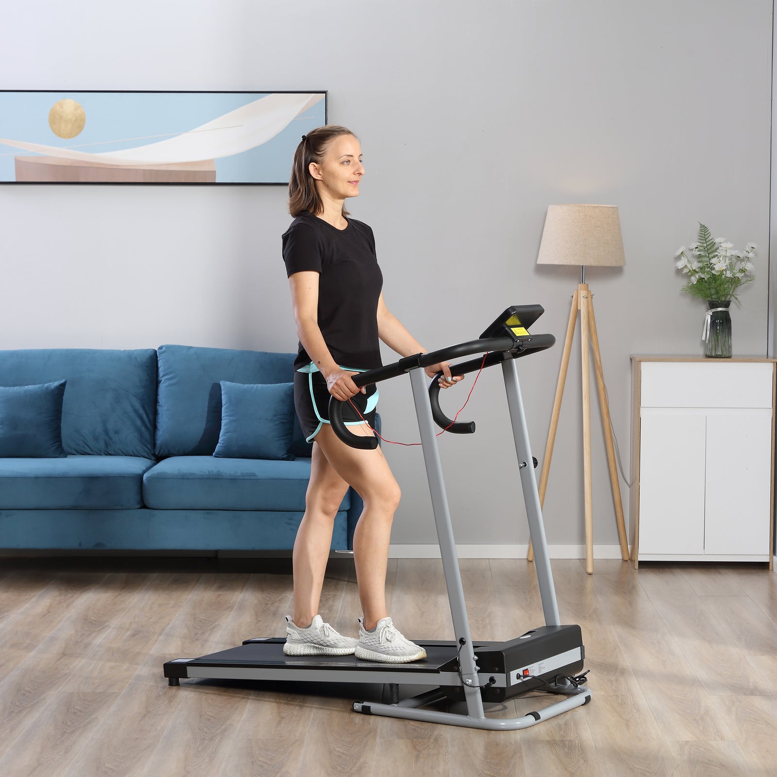 1-10km/h Folding Treadmill Home Running Fitness Machine