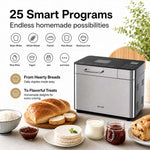 Spector Bread Maker 25 In 1 15h Timer 3 Loaf Sizes With Lcd For Home Baking
