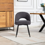Ashley Fabric Dining Chairs - Set Of 2 | Charcoal Grey