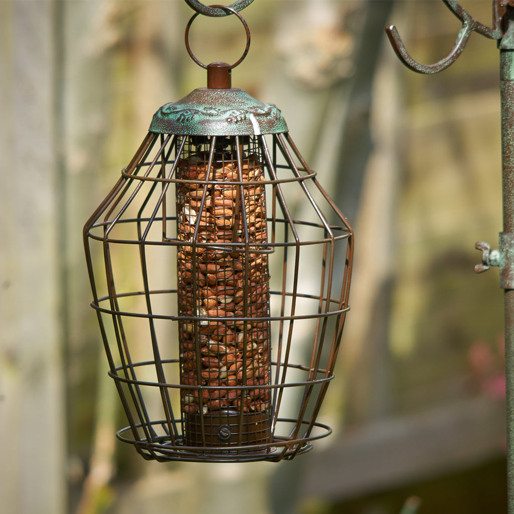 Secret Garden Squirrel-proof Peanut Feeder With Antique Leaf Design | Brown
