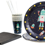 Cheetah 40 Piece Party Tableware Set Robot