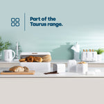 Taurus Bread Bin & Canister Set - White