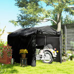 Garden Tool Storage Shed With Roll-up Zipper Door | Black