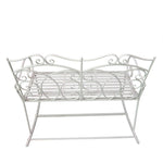 2-seat Rocking Chair Patio Bench, Antique Metal