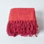 Nirvana Handwoven Slub Cotton Throw | 150cm x 200cm | Orange