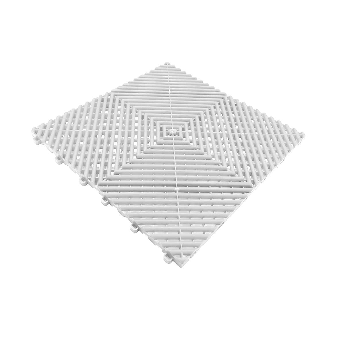 Heavy Duty Vented Garage Interlocking Floor Tiles | White