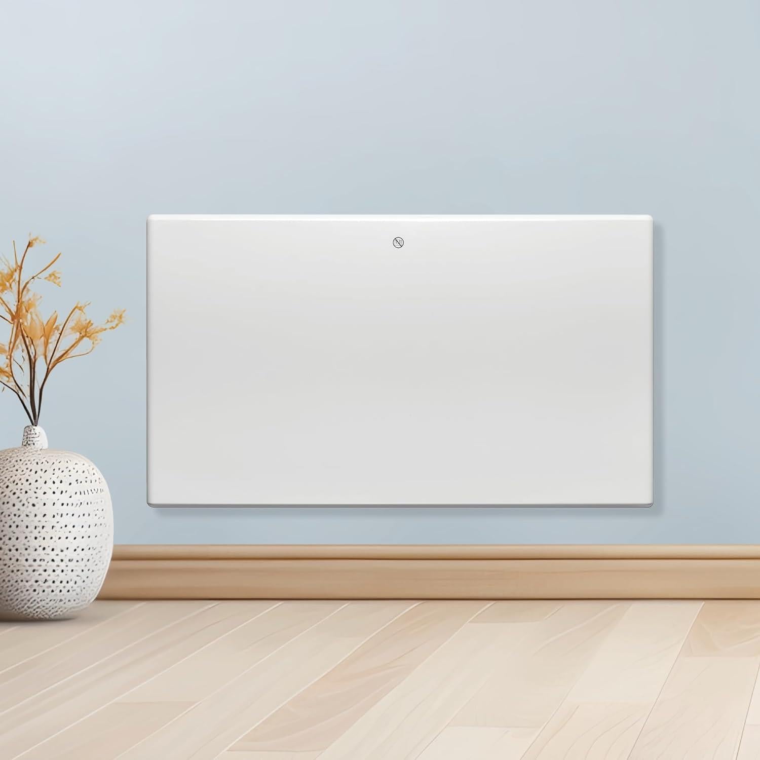 Electric Radiator Panel Heater Eco Bathroom Safe Wall Mounted Or Floorstanding Timer Thermostat Lot 20 | 1200w | White