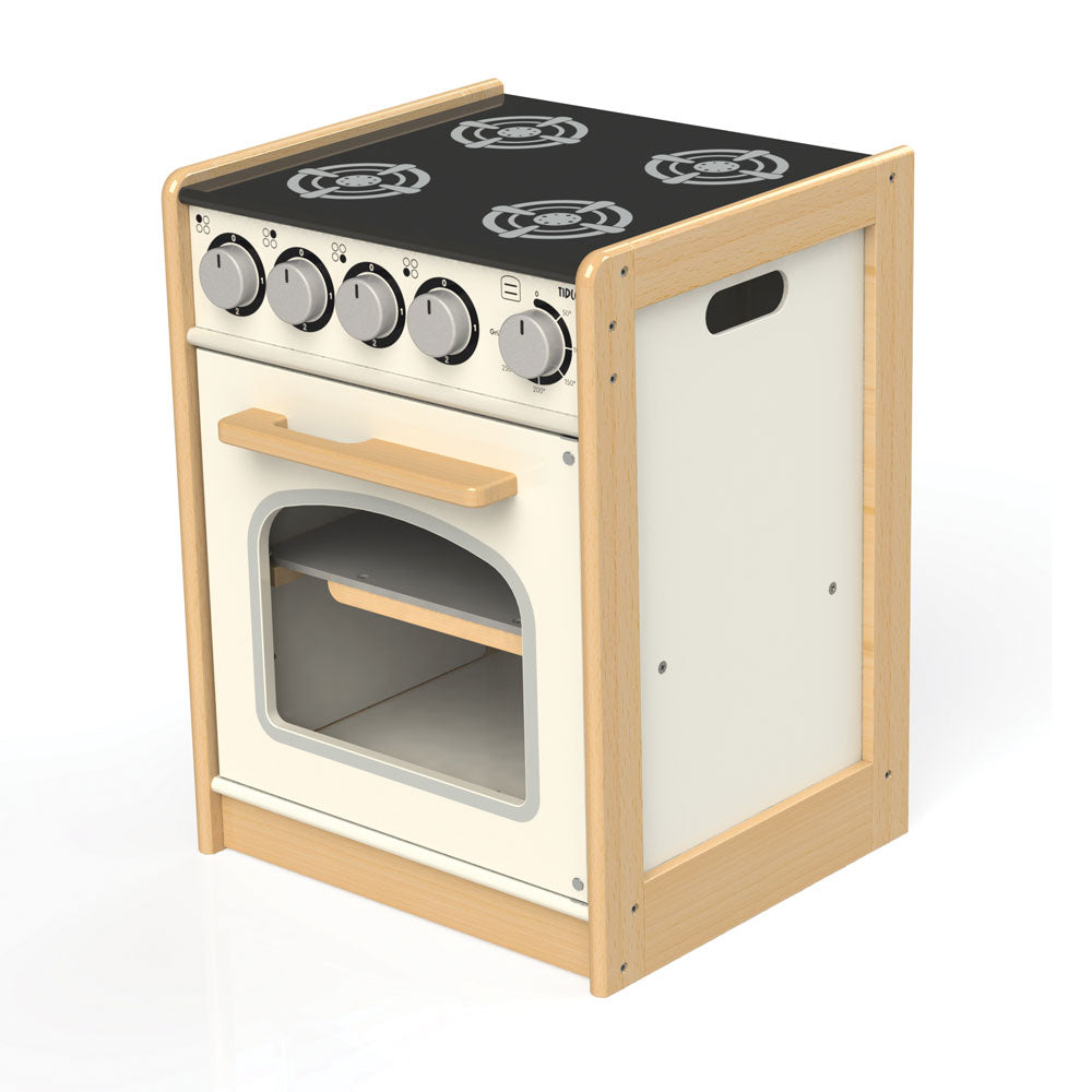 Tidlo Wooden Education Cooker, Features Clicking Dials, 54cm Tall