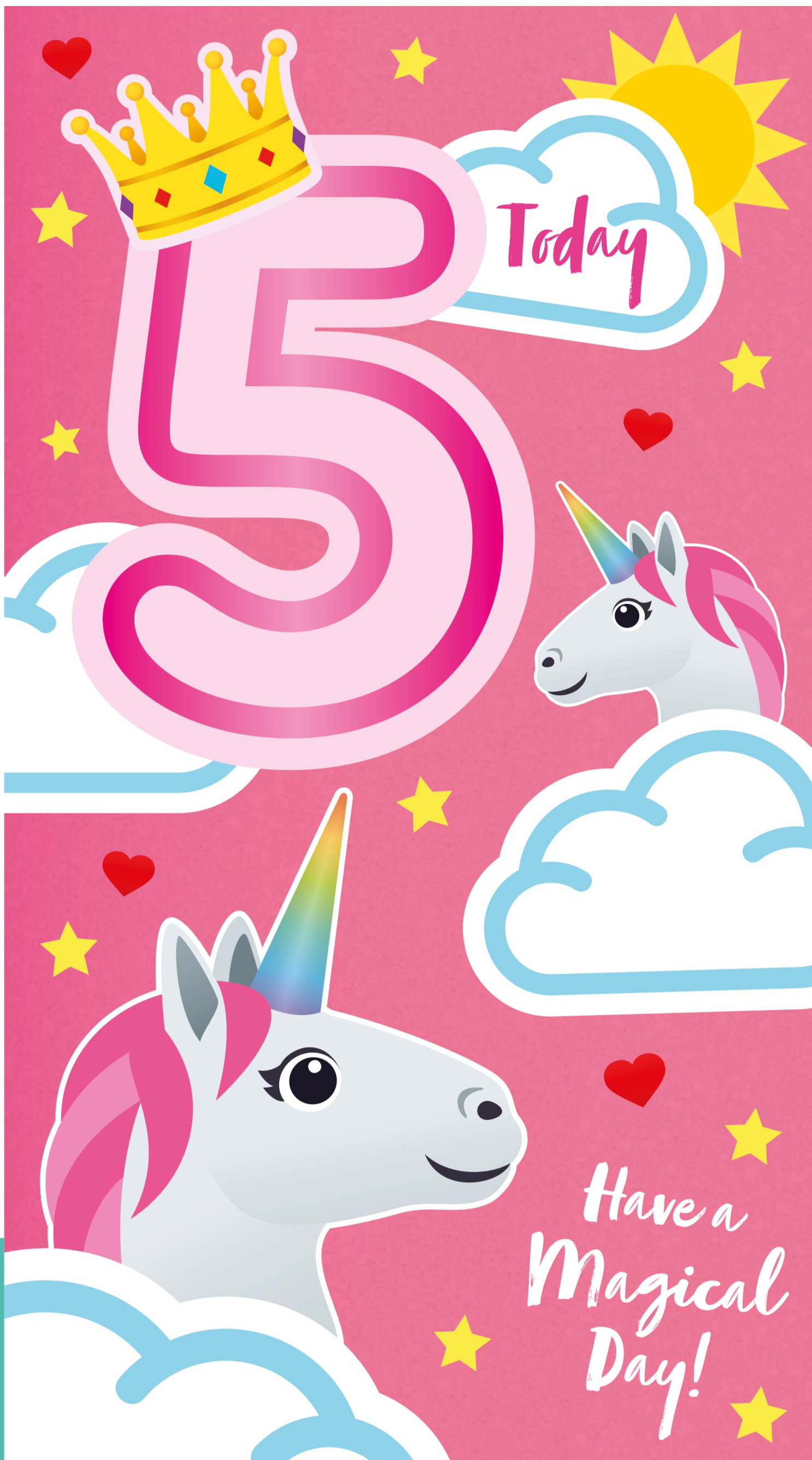 Emoji Age 5 Birthday Card Official Product