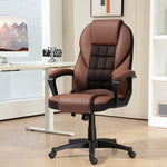 High Back Pu Executive Leather Desk Hair | Brown