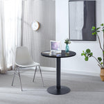 60cm Dia X 72cm H Round Cafe Table With Metal Base | 60cm x 60cm | Black