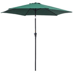 2.6m Patio Umbrella With Tilt Crank | Green