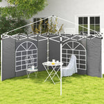 3x3(m) Or 3x6m Pop Up Gazebo Side Panels Replacement, 2 Pack | Light Slate Gray