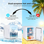 Mini Fridge 5l Portable Cooler Warmer With Mirror Bedroom Office Car | White