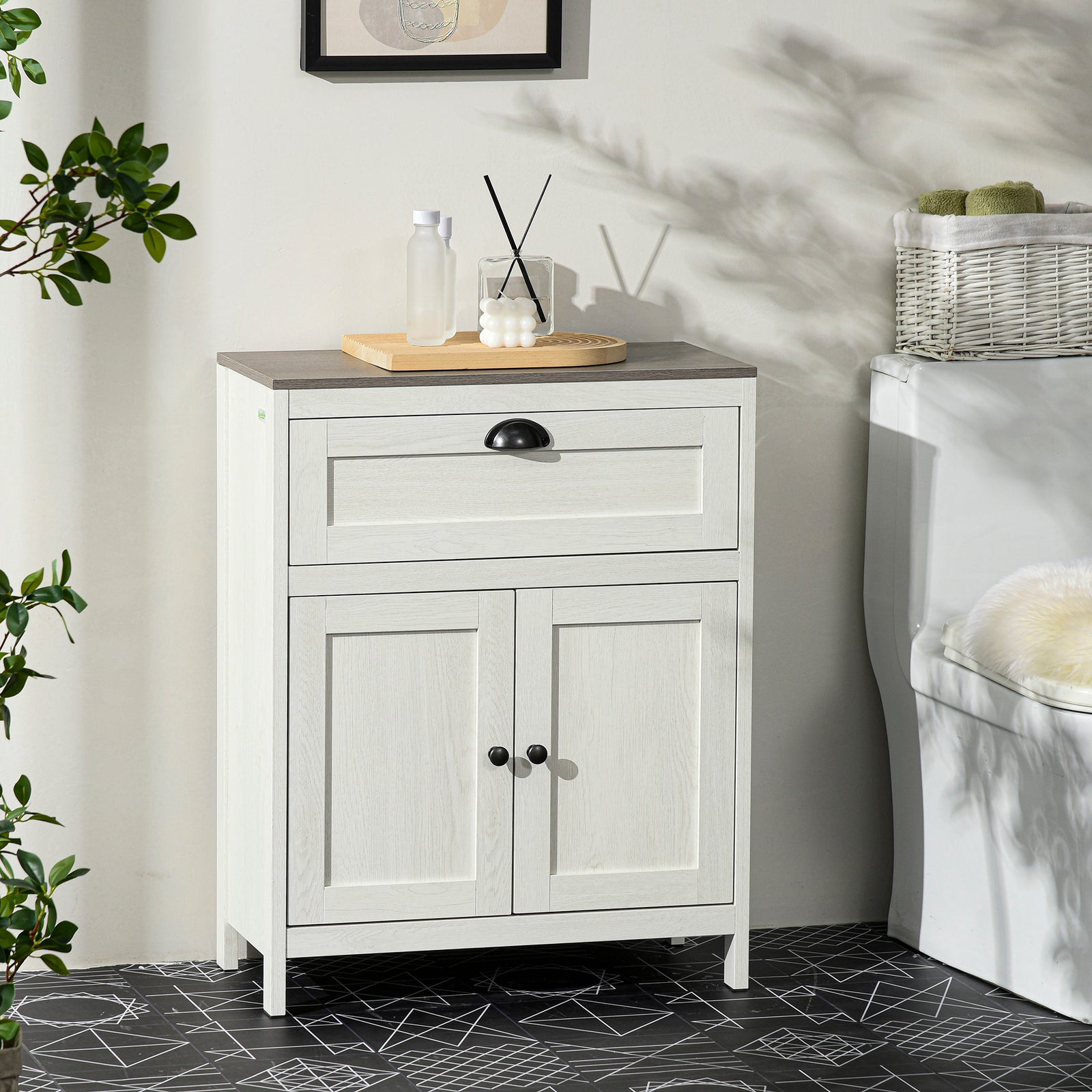 Bathroom Storage Cabinet Freestanding With Drawer