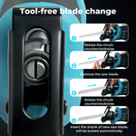 Cordless Reciprocating Saw Set For Wood Metal 2 Battery Safety Goggle | Blue