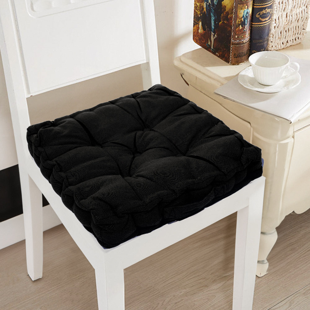 45cm Square Chair Seat Cushion Pad With Handle | Black