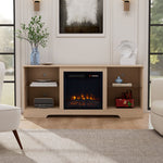 Tv Stand Electric Fireplace Adjustable Flame With Remote Control