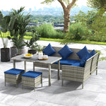 5pcs Rattan Dining Corner Sofa Set, Garden Furniture Set
