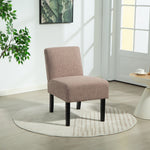 Elara Fabric Armless Accent Chair | Dark Brown