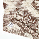 Lhasa Handwoven Brown And Cream Diamond  Kilim Wool Rug | 150cm x 220cm | Cream & Brown