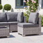 Saviano 6 Seat Modular Rattan Conversation Set | Grey